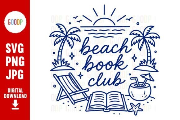 Download Beach Book Club Summer SVG - Summer Collection