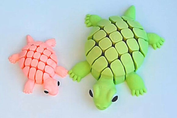 Download Articulated Turtle – Flexible Print Toy - Flexible Collection