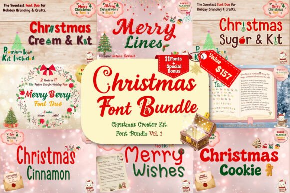 Download Christmas Font Bundle - Christmas font bundle Collection