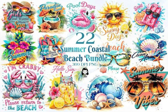 Download Summer Coastal Beach Clipart - Summer Collection