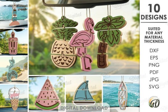 Download Flexible Car Charms Bundle Laser Cut - Flexible Collection