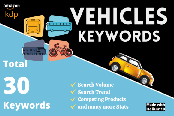 Download Vehicles Keyword List for Amazon Kdp - Premium Resources