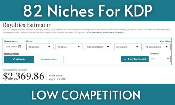 Download 82 Amazon KDP Niches for Low - Premium Resources