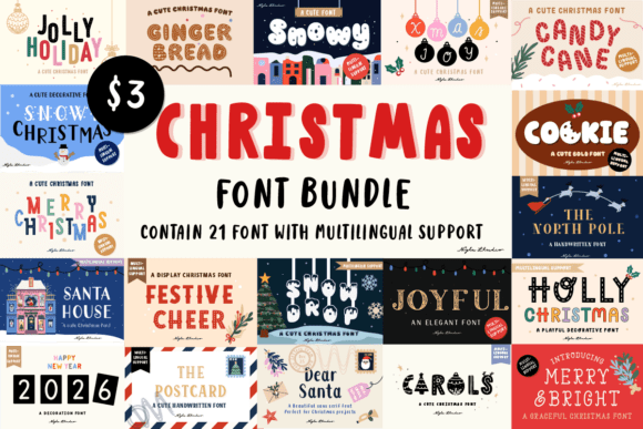 Download Christmas Font Bundle - Christmas font bundle Collection