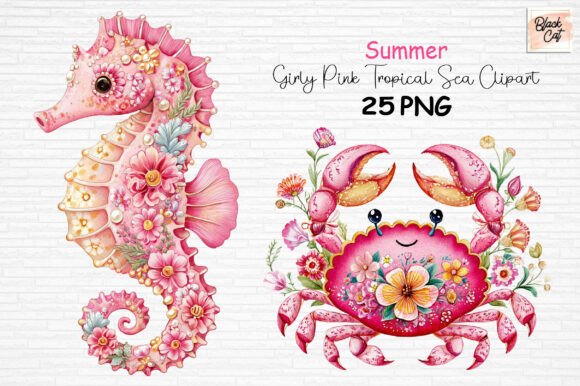 Download Girly Pink Tropical Sea Summer Clipart - Summer Collection