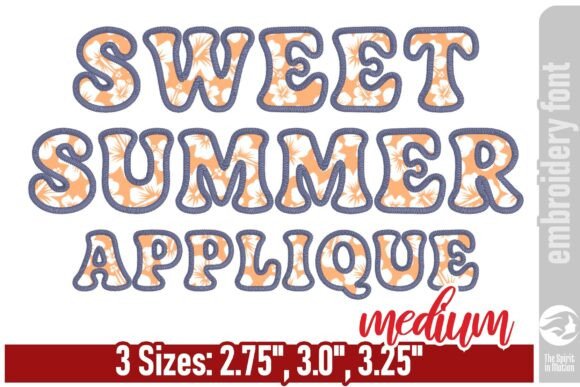 Download Sweet Summer Groovy Applique Font - M - Summer Collection