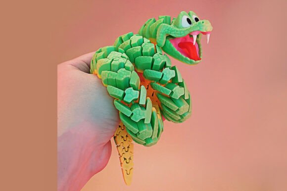 Download Articulated Snake Flexible 3D Print Toy - Flexible Collection